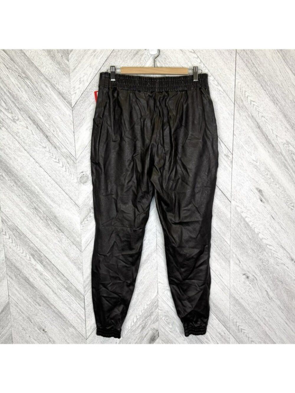Spanx Faux Leather Like Jogger Pants Womens Size XL Black Pull On NWT NEW - Picture 5 of 7